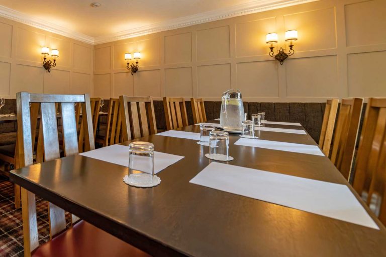 Function Room at The Oaks Hotel in Alnwick, Northumberland.