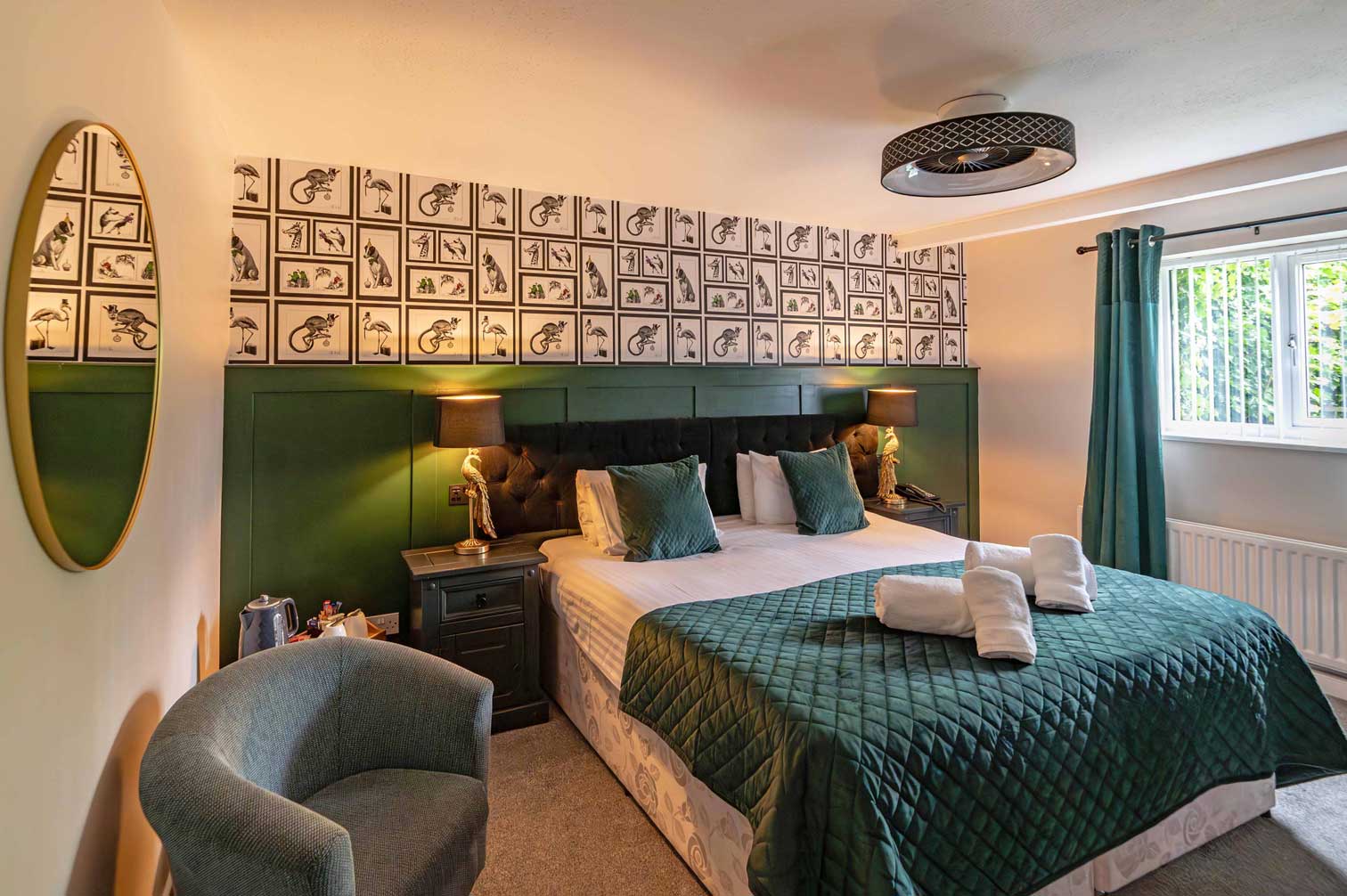 Double Room at The Oaks Hotel in Alnwick, Northumberland.